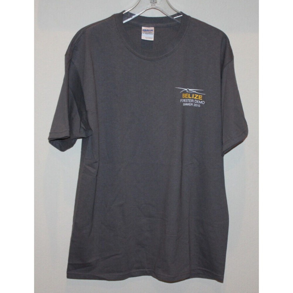 Boeing graphic t-shirt Large 2010 Belize Forester Demo gray helicopter aviation